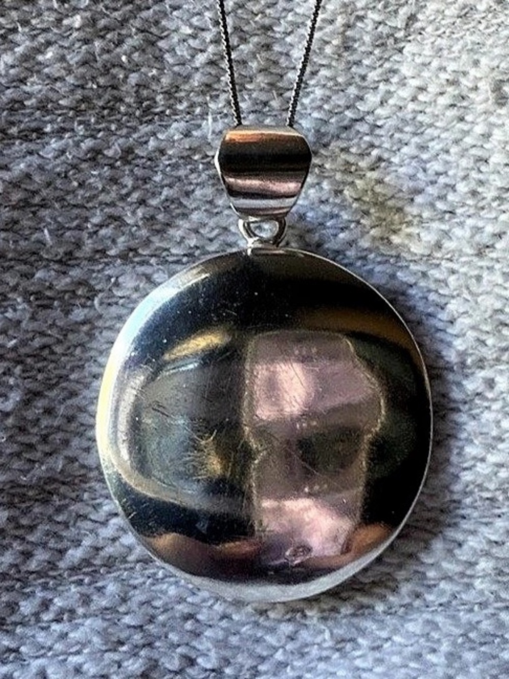Silpada Wavy Medallion and 30 inch chain solid Sterling 925 Silver Necklace